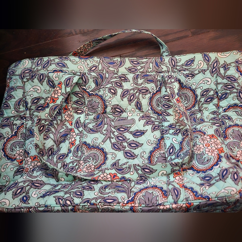 Vera Bradley Teal and Purple Paisley Tote